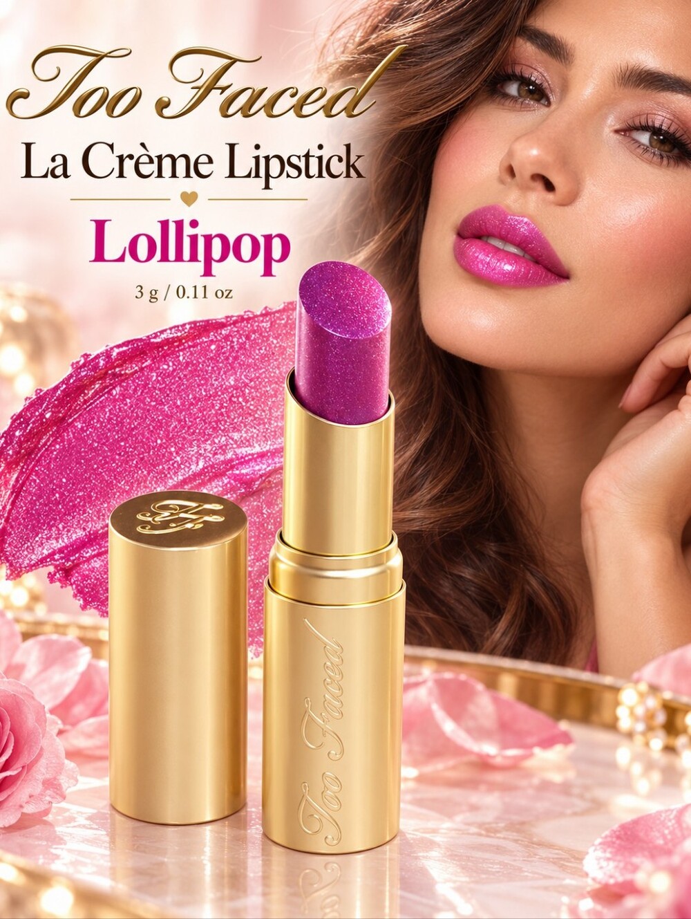 Too Faced La Crème Lipstick - Lollipop